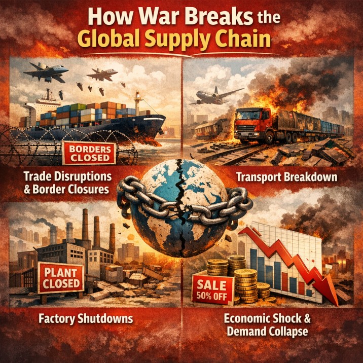 How war breaks the global supply chain in 2026.