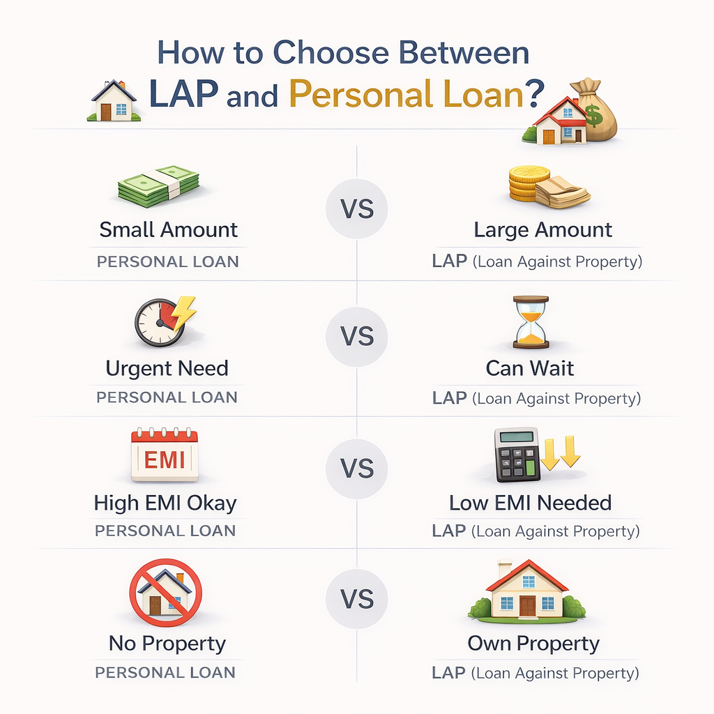 How to choose between LAP and Personal Loan?