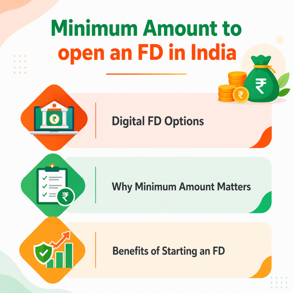 Minimum amount to invest in FD in India